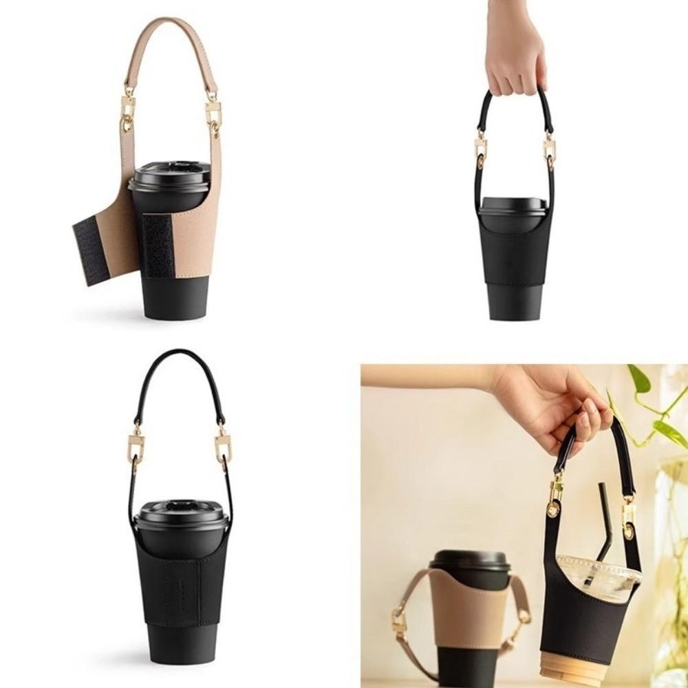 Insulating Function Cup Holder PU Water Bottle Sleeve Unisex Leather Cup Cover Travel Use