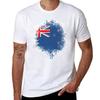 Flagge von Neuseeland Splat T-Shirt Fitness Schnelltrocknend Kurzarm Top