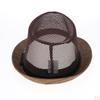 Men Women Linen Panama Hats Fedora Trilby Cap Short Brim Straw Sun Hat Travel Floppy Packable
