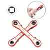 Professional Double Headed Ratcheting Spanner Wrench For Air Conditioning Service Durability Alloy Easy To Read Marking