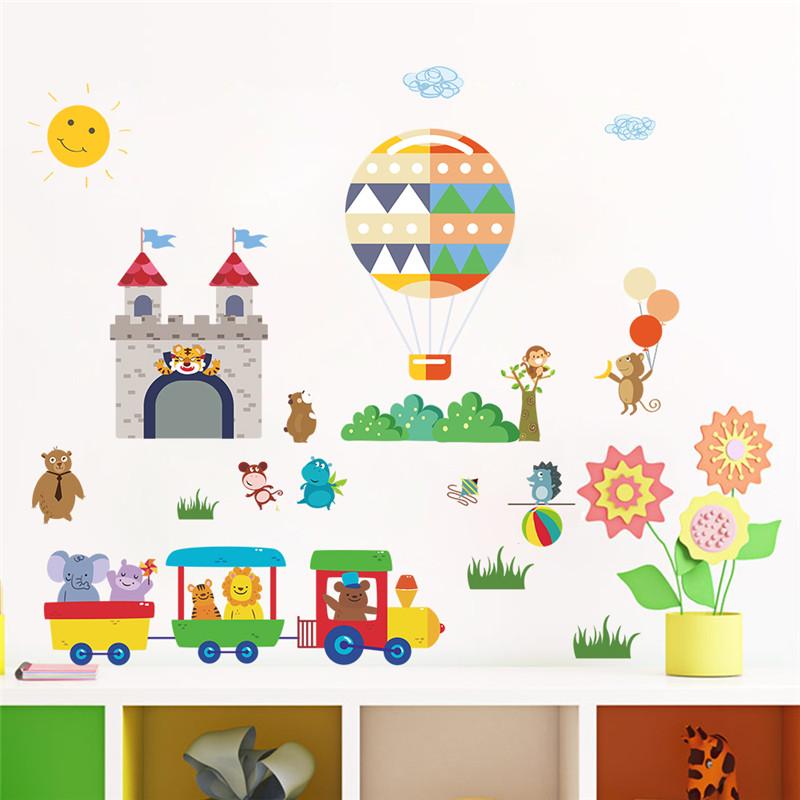 Cartoon cars children room wall stickers for kids room boy bedroom wall decals window poster 3D car wall sticker wallpaper