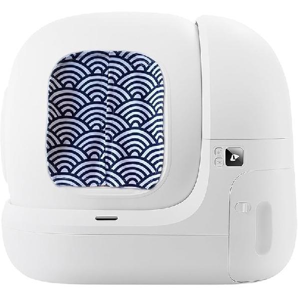 Шторка для самоочищающегося кошачьего туалета, Уменьшает разбрасывание наполнителя, Останавливает запахи от самоочищающегося кошачьего туалета (Квадратный Коричневый) Square Wave