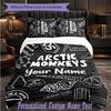 Personalized 3Pcs Bedding SetArctic Monkeys Custom Text Duvet Cover Pillowcase Set Bedroom Gift