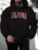 Fashion California Letter Print hoodie-Casual Pullover Sweatshirt