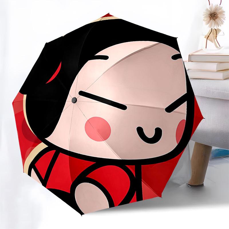 Pucca Automatic Opening and Closing, 8 Rib Structure Portable Umbrella, Suitable for Men and Women In All Seasons Perfect Gift for Holidays