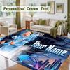 Crystal Velvet Square Rug Custom NameErling Haaland Pattern Non Slip Home Floor Decor Rug