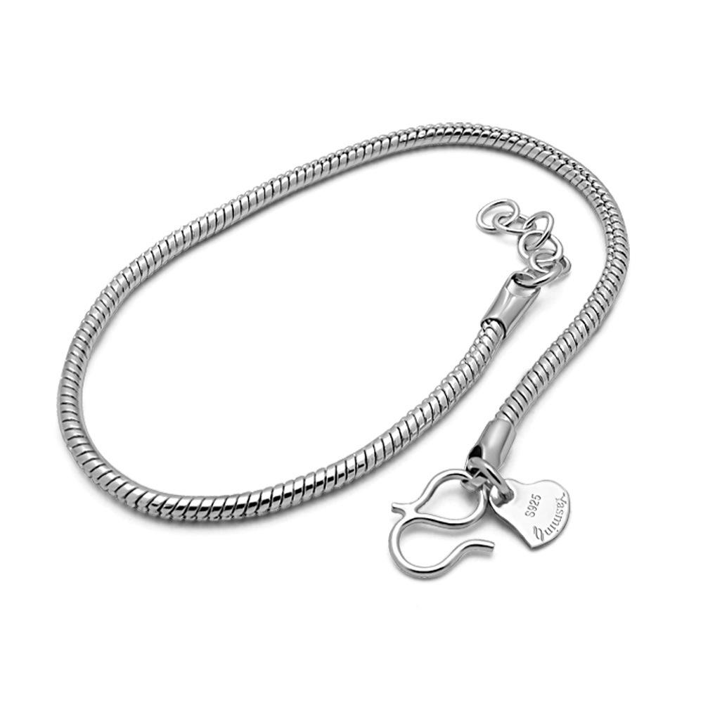 Geometric Unisex Bracelet Electroplated Platinum Simple 2.5Mm Snake Bone Chain Jewelry