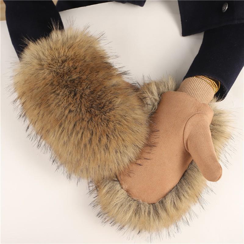 Thick Fleece Lined Winter Gloves Women Men - Warm Windproof Touchscreen Skiing Cycling Mittens