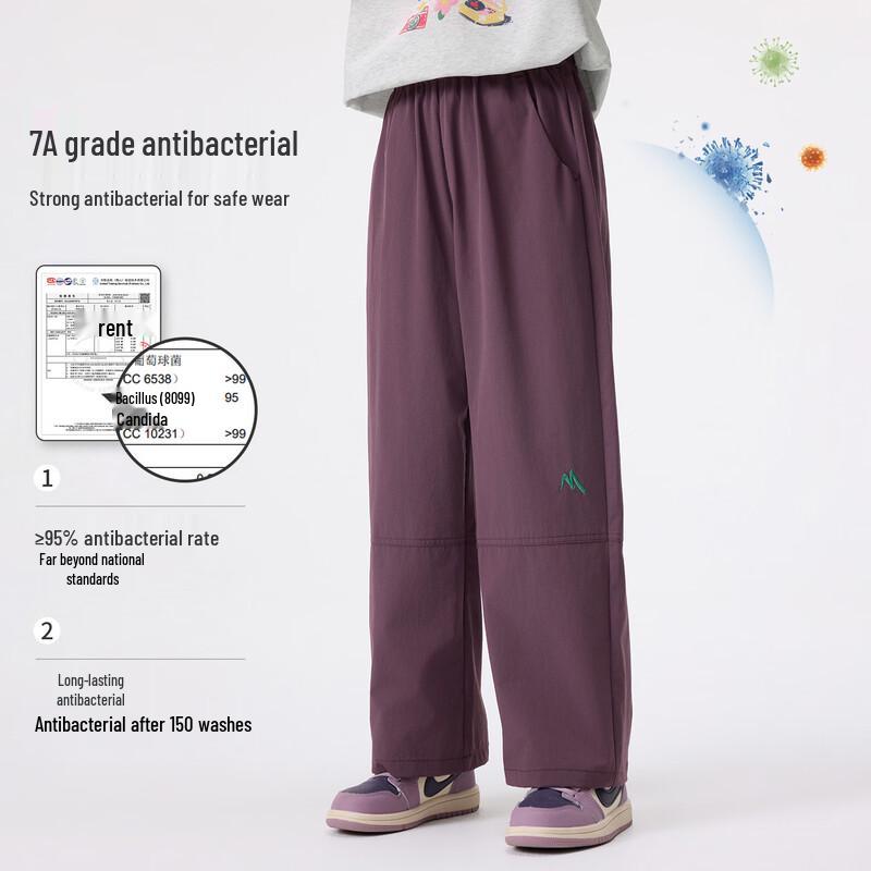 Xiaoyinman Girls' 7A Antibacterial Quick-Dry Loose Sports Pants