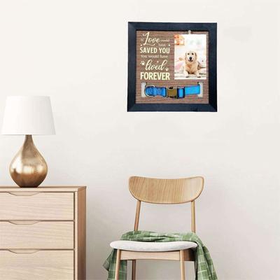 Pet Memorial Pictures Frame Wood Photo Frame Gift for Loss of Dog and Cats Sympathy Gift Dog Collar Souvenir Photo Sign