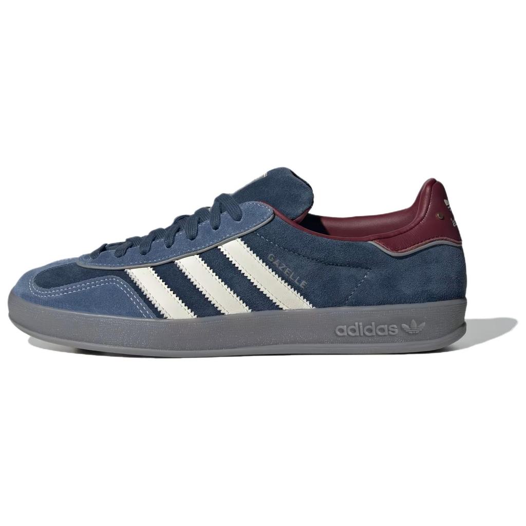 Adidas Gazelle Indoor Crew Navy Burgundy Unisex Sneakers Blue Gold-Metallic Off-White ID1008