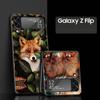 Cute Red Fox dárkové pouzdro na luxusní telefon Samsung GalaxyZ Flip 4 5 Fold Black Hard PC Shell pro Samsung Z Flip 3 Cover Couqe