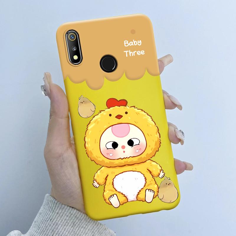 For Realme 3 3i 3Pro Phone Case Butterfly Flower Girl Design Soft Silicone TPU Back Housing for Oppo Realme 3 Realme3 Pro Covers