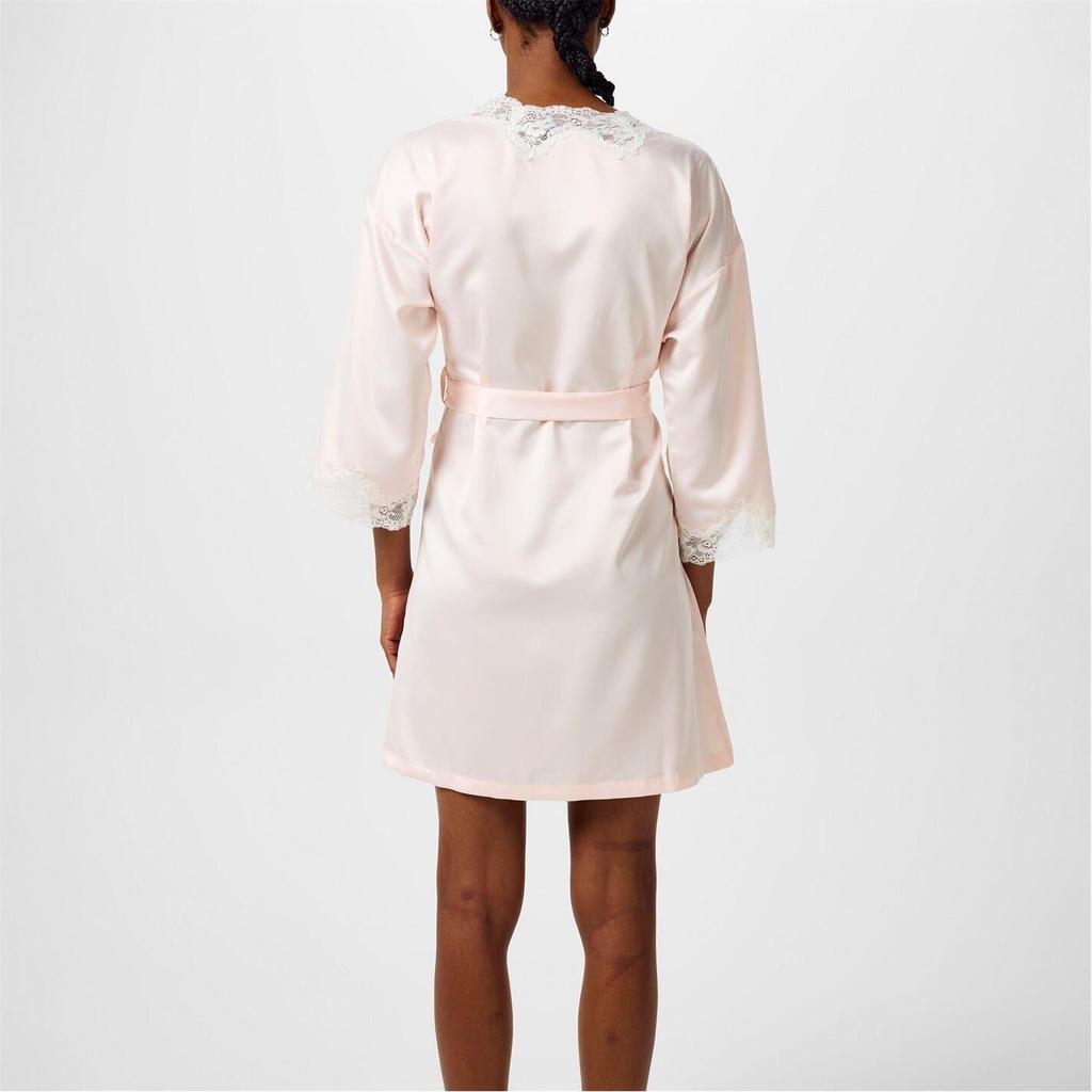 Ralph Lauren Womens/Ladies Satin Lace Trim Robe