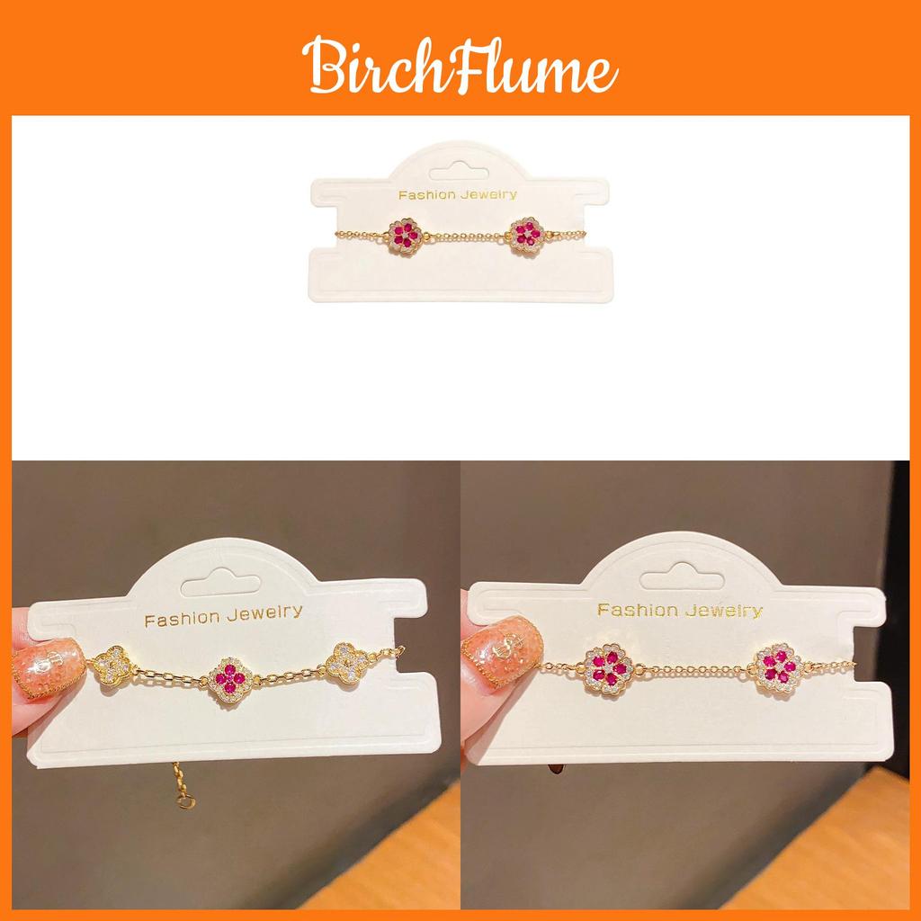 Gold Plated Zircon Flower Bracelet For Women Gift And Fashion Accessory