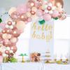 Bohemian Daisy Wreath Balloon Chain Pink Blush Naked Rose Gold Confetti Balloon Arch Kit