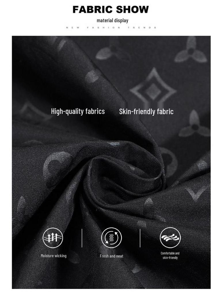 Pánská trendy ležérní bunda v evropském stylu, lehký luxus - Jaro/Podzim 2024, Dlouhý rukáv, Tištěný top