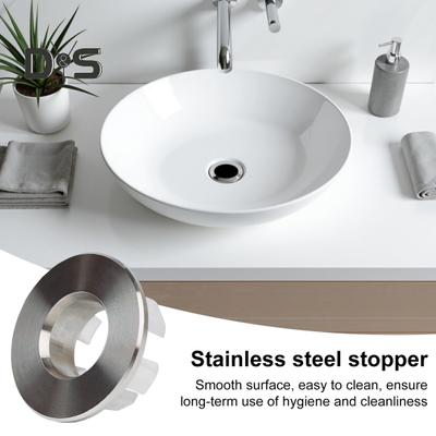 Tappo per lavandino in acciaio inossidabile Facile installazione Bagno Toilette Resistente alla corrosione Tappo di scarico Essenziale per il bagno