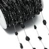 1Meter/Pack Stainless Steel Natural Stone Round Shape Beads Chains for DIY Necklace Bracelets Jewelry Making Accessories