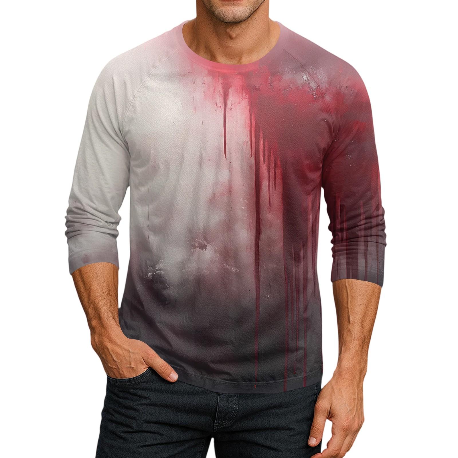 

Мужской топ-футболка с круглым вырезом и рукавами-плунжерами S розовый