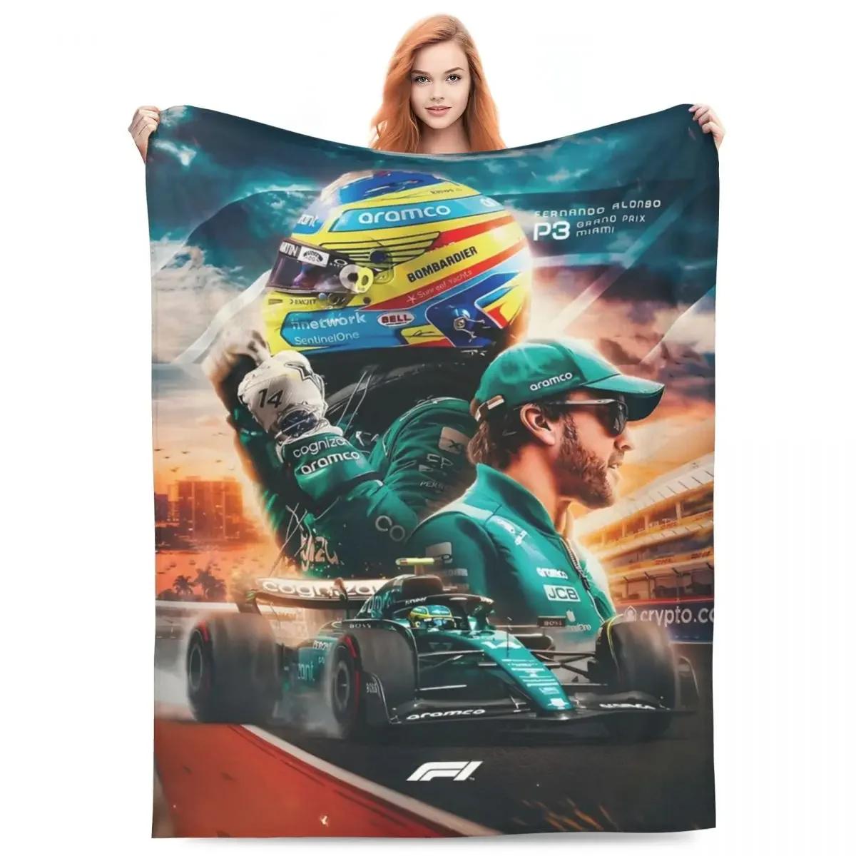 Panika Chen Unisex Fernando Alonso Throw Blanket Fleece Bedding Throw Blankets Cozy Lightweight For Couch Bedding Throws