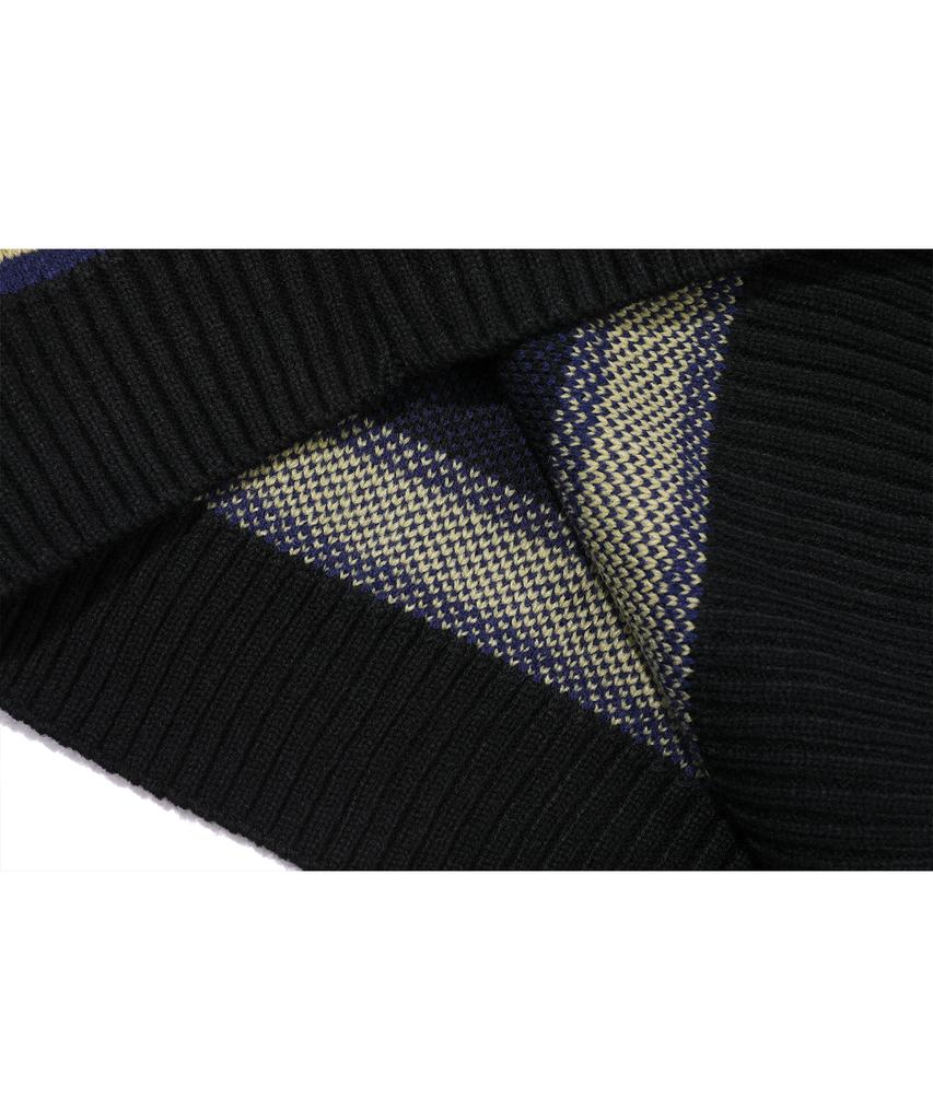 CPGN STUDIO Striped Rugby Knit Black