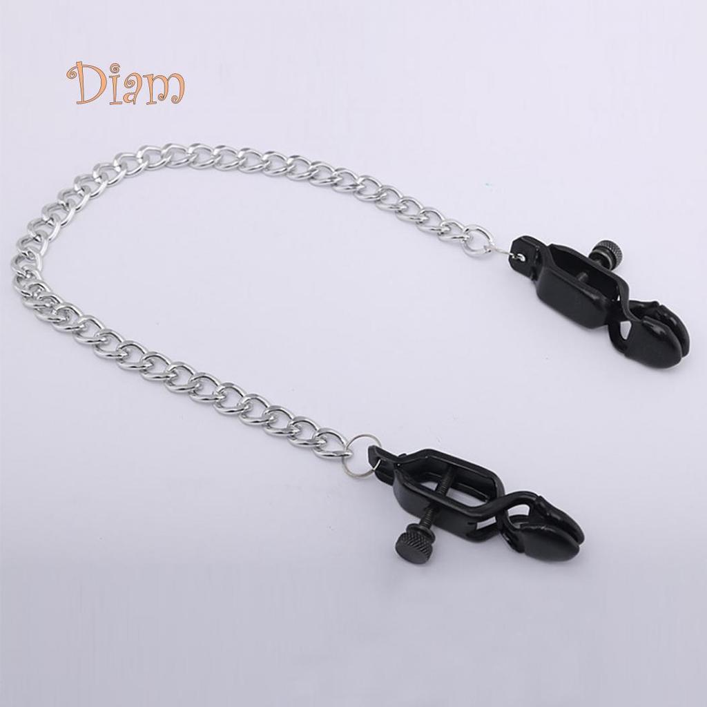 LOL Metal Nipple Clamp Brest Labia Clips with Chain Flirting Adult Game Sex Toys