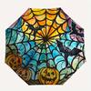 Halloween Buntes Regenschirm, Tragbarer 3-fach Kompakter Regenschirm, Weihnachtsgeschenk ES604
