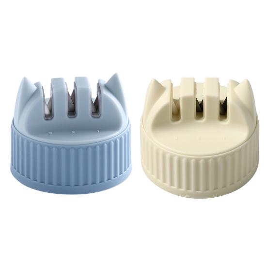 Cutter Sharpener 3-Stage Kitchen Cutter Sharpener Coarse Fine Slots Anti-Slip Quick Sharpening