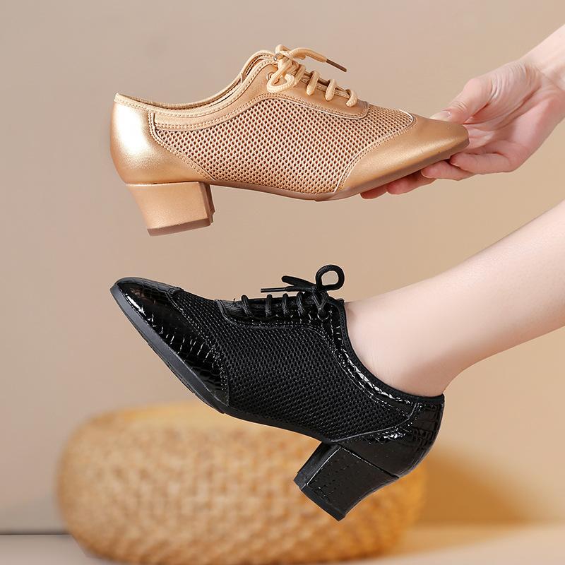 Modern Latin Suede Salsa Tango Ballroom Dance Shoe Breath Dance Shoes Sneakers For Woman Practice Shoe Modern Jazz Shoes