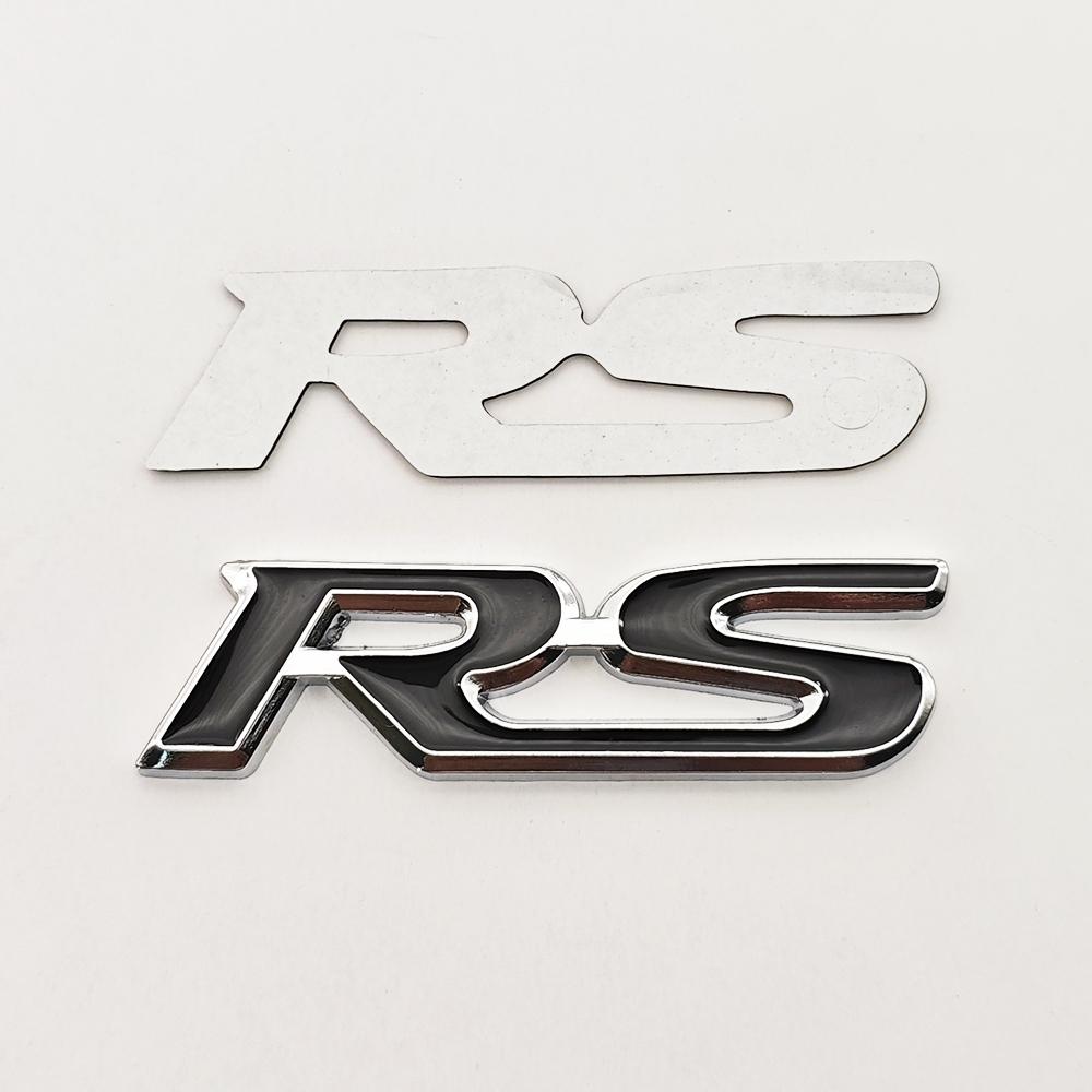 3D Metal Car Sticker RS Logo Badge Rear Trunk Fender Front Grill Emblem For Honda FIT Jazz Civic HRV Jade City CRV Acceessories