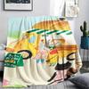 1PC Bread Thief Print Flannel Blanket, High quality All Seasons, Home Decor, Warmth and Comfort, Perfect for Christmas Gifts