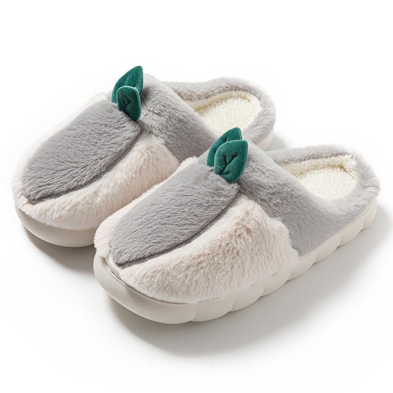 

Мультяшные цветные парные комнатные шерстяные тапочки осень-зима для дома, теплые и бархатистые, на толстой подошве, парные хлопковые тапочки Size 44-45 [size 1-2 smaller shoes]