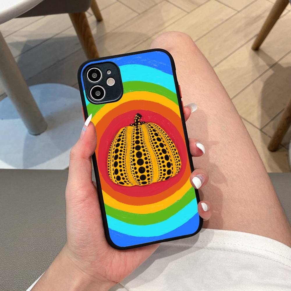 Popular Artist K-KusamaS Pumpkin Art Phone Case For IPhone 14 11 12 13 Mini Pro Max 8 7 Plus X XR XS MAX Translucent