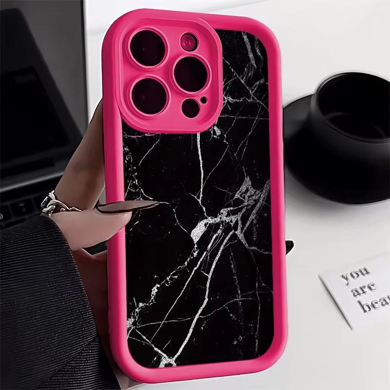 Phone Case For iPhone 17 16 15 14 Pro Max Plus 13 12 11 Pro XR X XS 7 8 Plus SE2 17Air Oil Painting Gold Marble Shockproof Cover
