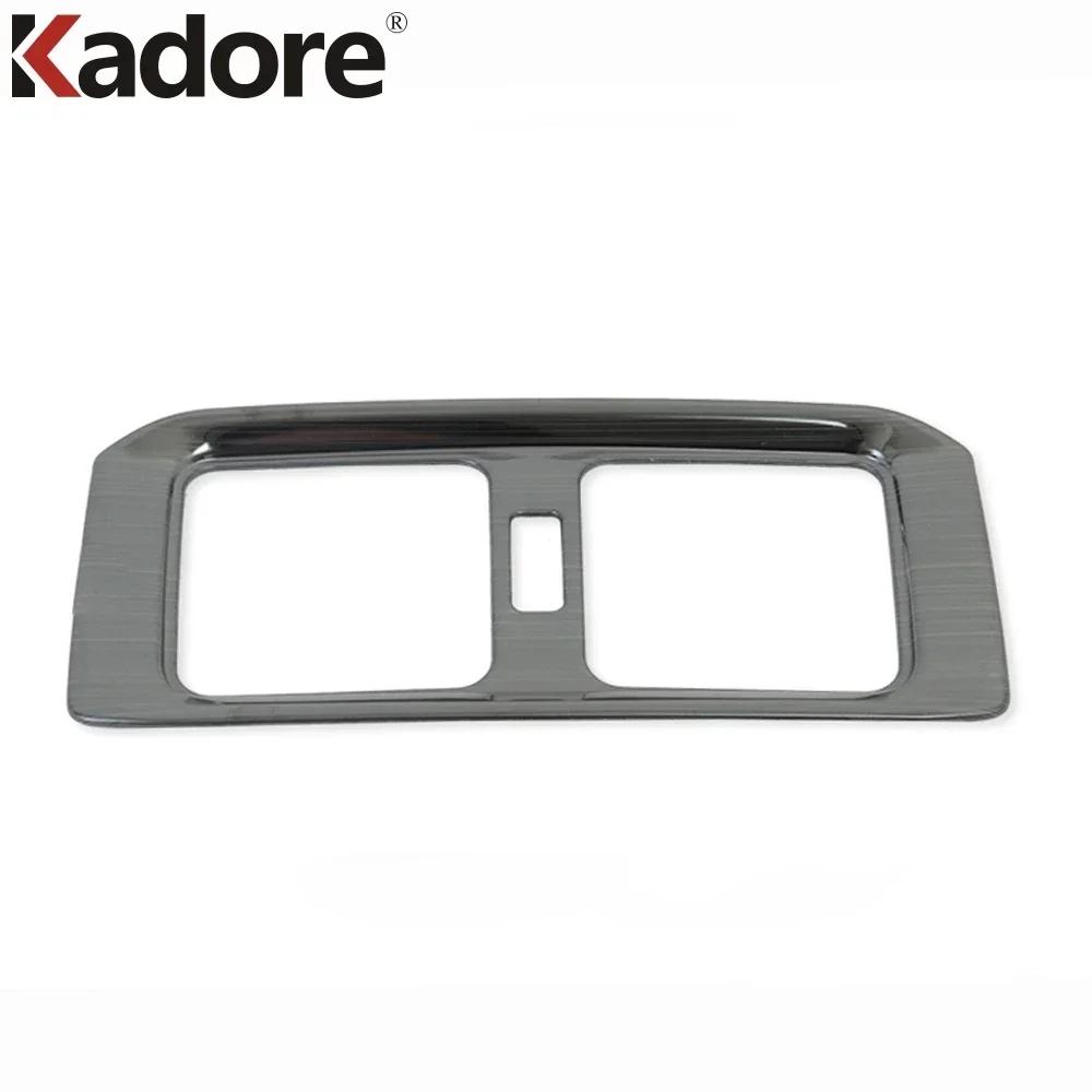 For Toyota RAV4 RAV 4 - 2024 Wood Grain Car Armrest Box Rear Air Condition Vent Outlet Cover Trim Interior Accessories
