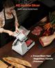 Commercial Meat Slicer, 320W Electric Deli Slicer Machine with 250 mm Sharp Blade, Meat-Slicer with 450 RPM Slicing Speed, 0-10 mm Adjustable