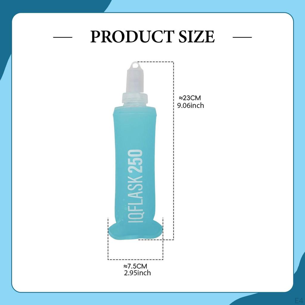 Soft Foldable TPU Water Bottle for Running Backpacking Hiking Gym Outdoor Activities