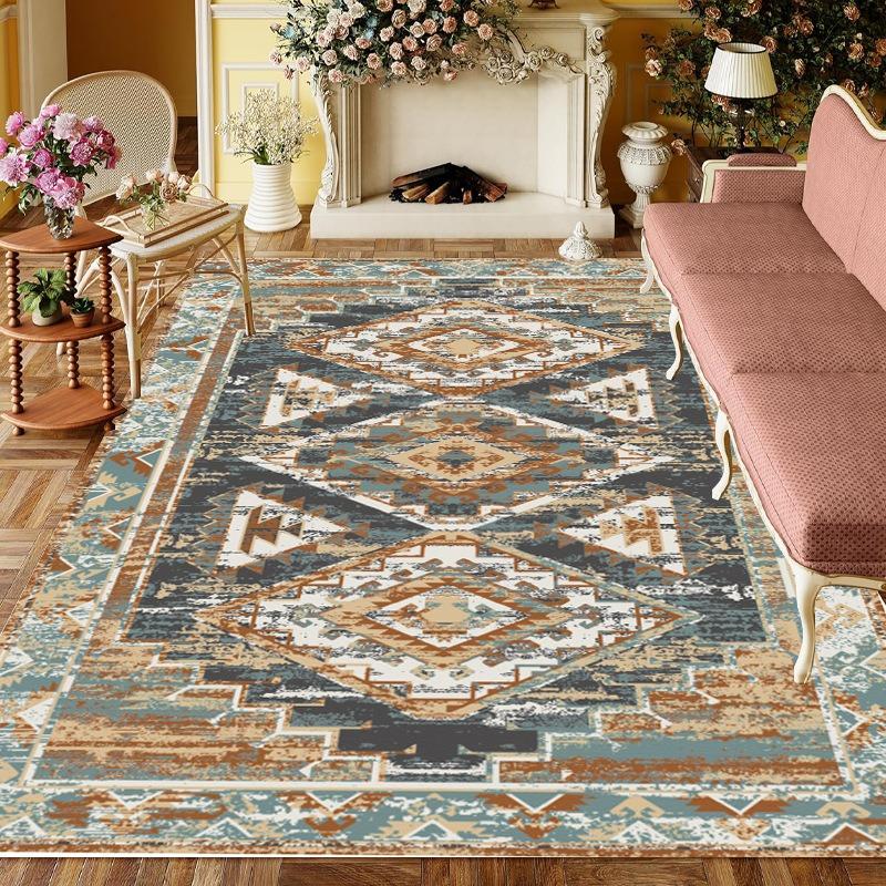 Europe Persia Retro Style Carpet Living Room Sofa Bedroom Bedside Study Kitchen Entrance Door Rug Non-slip Luxury Decor Mat