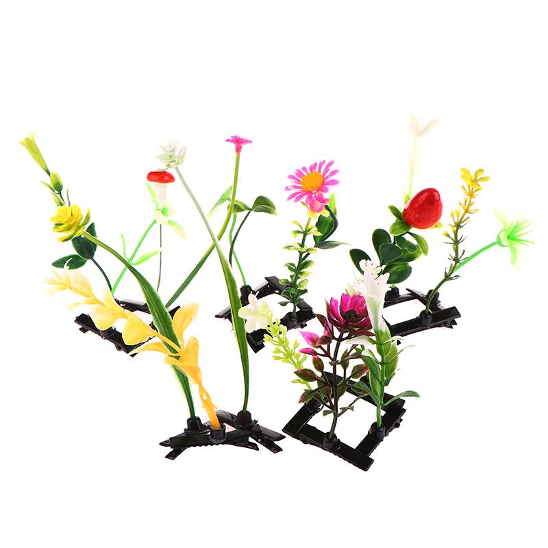 

5Pcs Unisex Funny Grass Clips Adorable Flower Mushroom Plant
