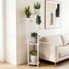 Multi Layer Iron Plant Stand Floor-to-Ceiling Flower Rack Balcony Pot Holder Living Room Lobby Display Shelf Indoor Home Storage