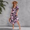 2025 New Fashion Trend Dresses Spring Summer Printed Waist Dresses Fashion Women's