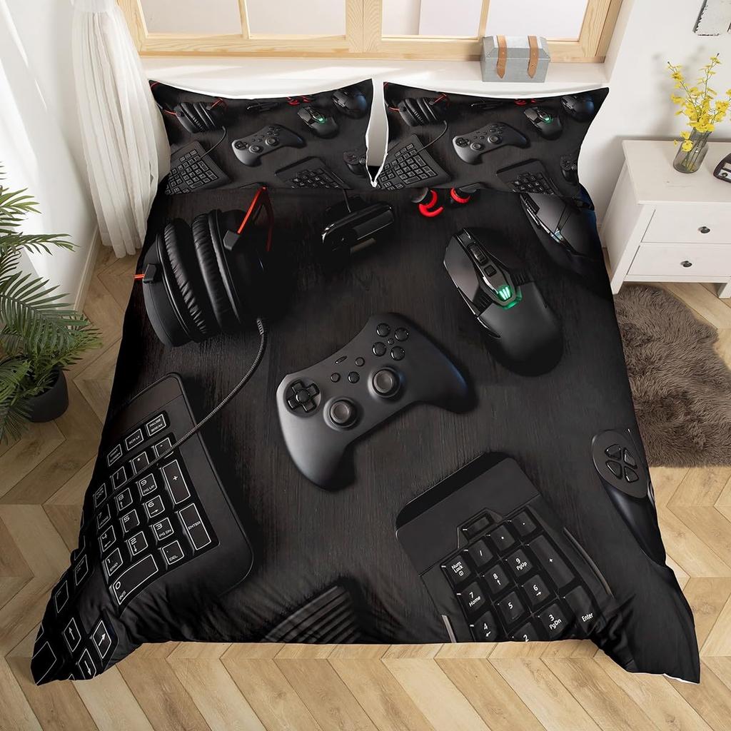 Erosebridal Football Comforter Cover, Hand Drawn Sketch Soccer Flag Network Team Sports Duvet Cover for Boys Teens Men, Decorative 2 Piecce