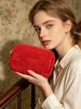 Rotes Samt Chanel Make-up Tasche Marke Beauty Accessoire, Tragbare Reißverschluss Kosmetiktasche Reise Wasch Organizer für Lippenstift Ohrhörer Karte Schlüssel Aufbewahrung