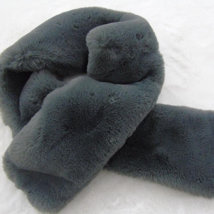 Adult & Children's Solid Color Faux Rex Rabbit Fur Scarf & Neck Warmer for Fall/Winter
