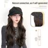 Women's Cloud Octagonal Wig Hat - Natural Full Coverage with Big Waves for Autumn and Winter Fashion