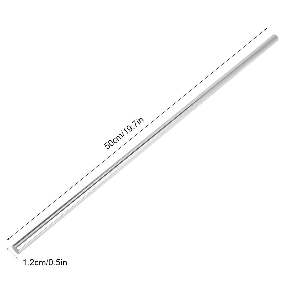 1ks Ložisková ocel Válcová lišta Lineární hřídel Rovná kulatá tyč 12mm Průměr(500 mm)