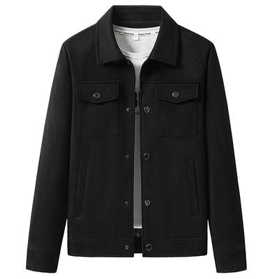 Herbst neue Mode jugendlich vielseitig lässige Jacke Herren Hirschleder Samt Japanische Modemarke Herren Revers