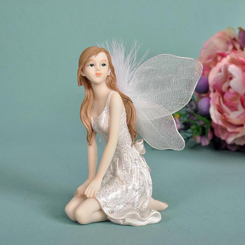 New Europe Angel Flower Fairy Resin Decoration Home Decoration Birthday Wedding Gift Car Floral Home Accessories Angel Fairy