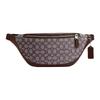 Warren 40 Klassische Monogramm Reißverschluss Signatur Jacquard Kieselleder Bauchtasche Große Herren Bauchtasche Silber Eiche Ahorn CT815-SVS8S